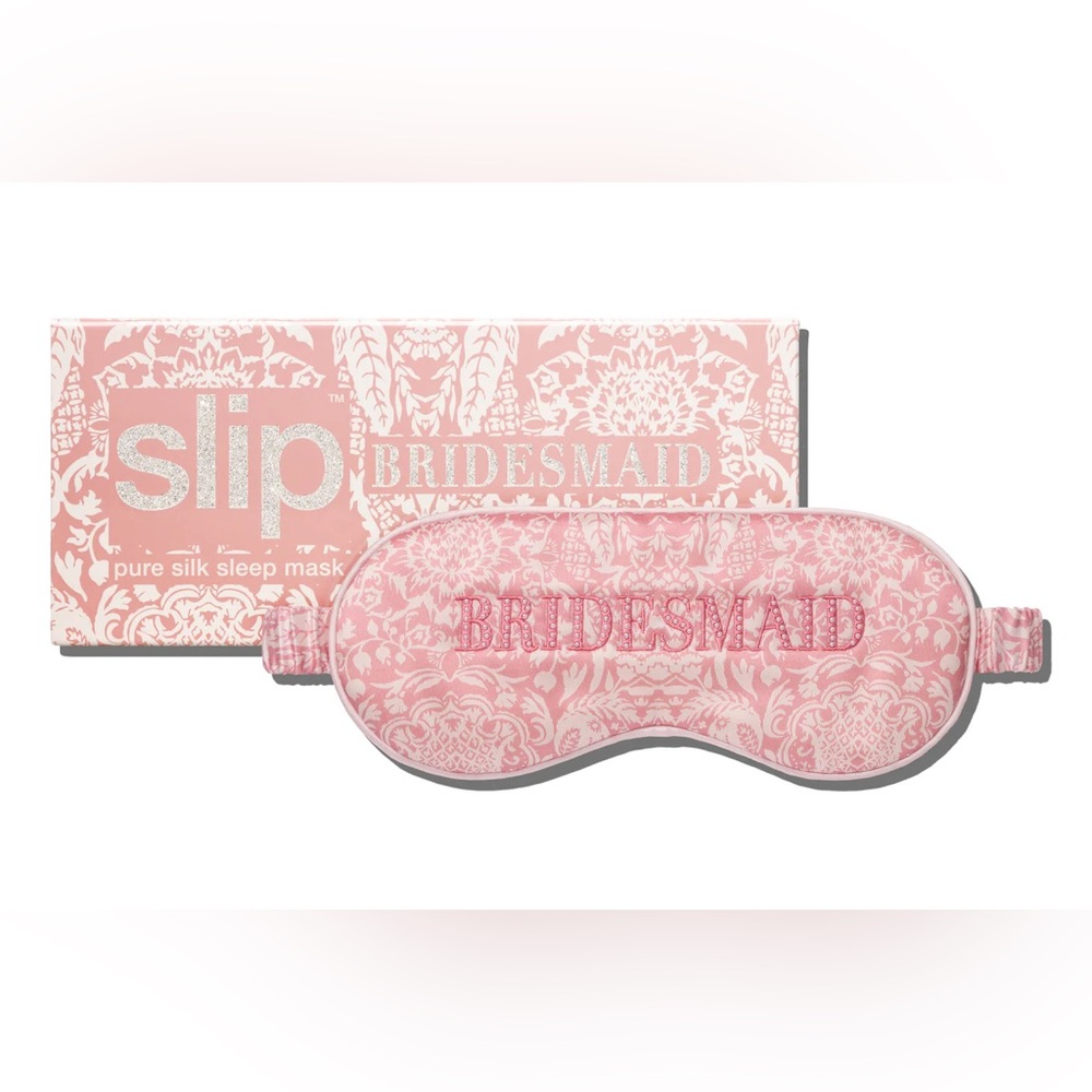 Slip Pink Silk Bridesmaid Sleeping Mask, Bridal Collection